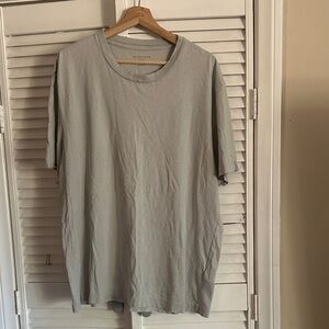 All Saints Light Gray Blue Men's Short Sleeve Tee